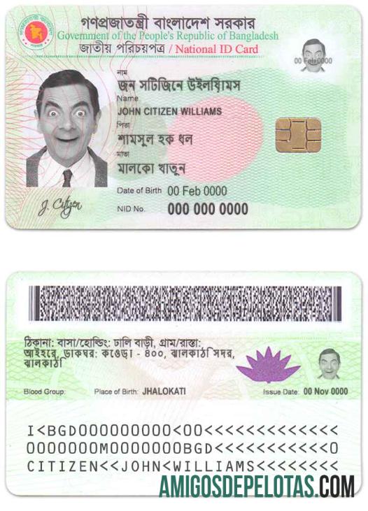 Bangladesh ID amostra